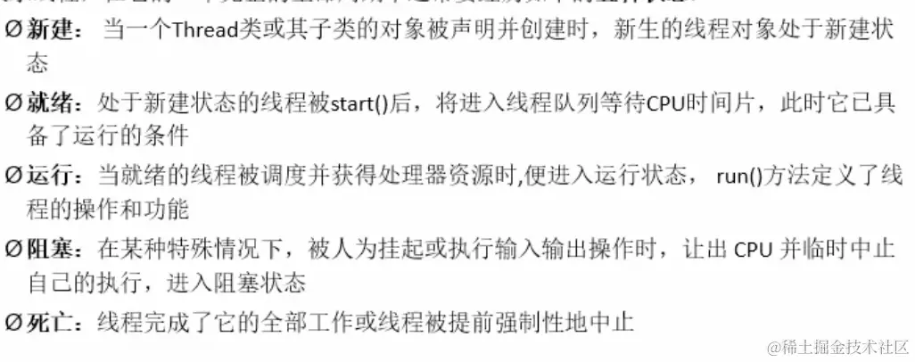 线程的生命周期