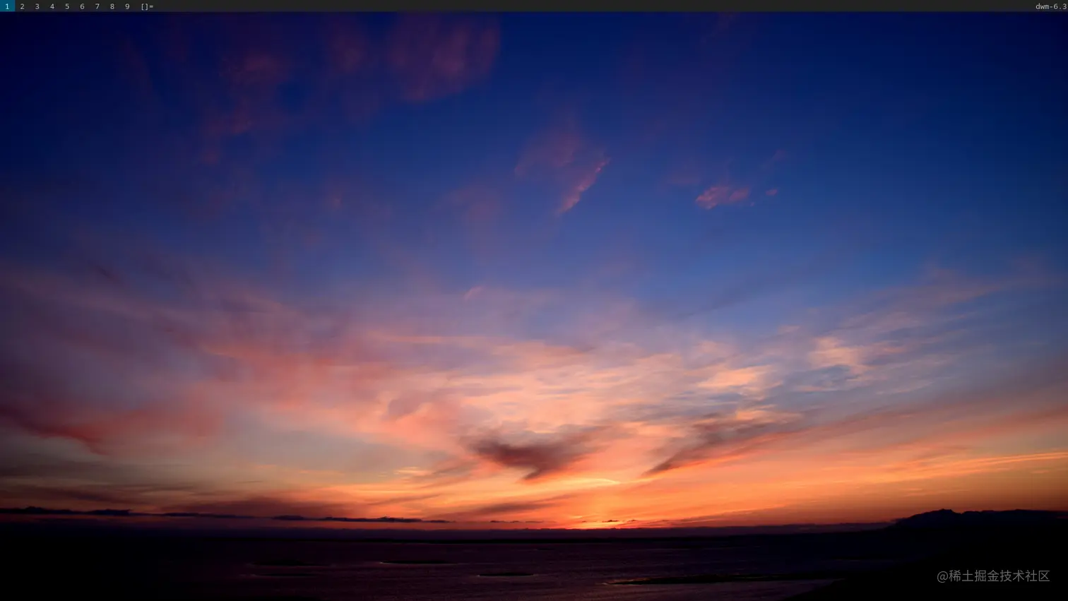 Arch Linux安装dwm窗口管理器 效果图.png