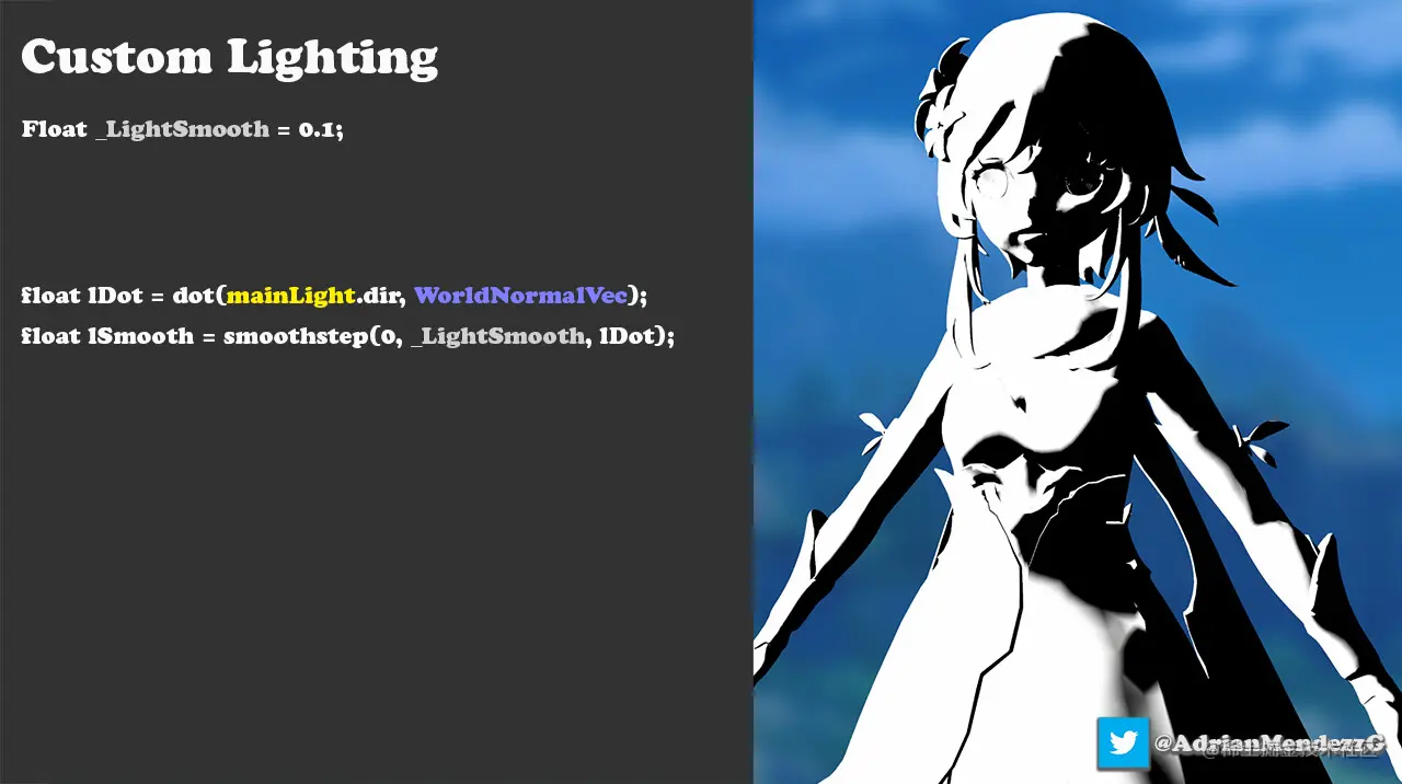 【转载】原神（Genshin Impact）角色着色器分解 [Unity URP]原文链接 正文 效果图 自定义光照 C - 掘金
