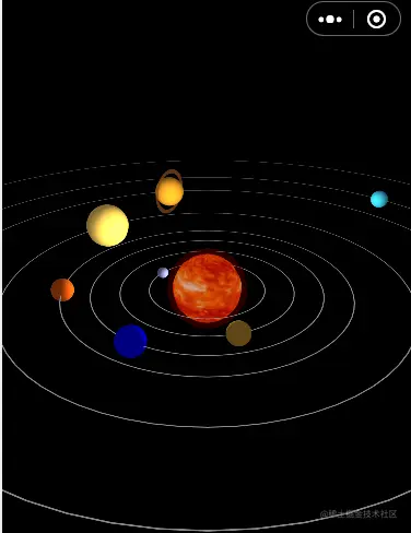 WEBGL绘制的太阳系