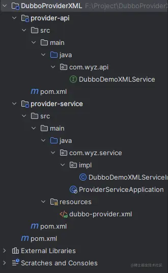 图5：配置完成的Provider工程结构.png