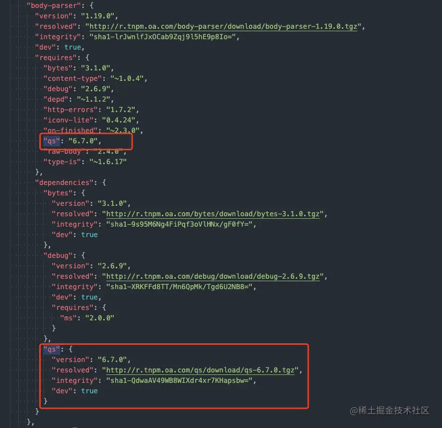 Package-lock.json文件中requires与dependencies区别与作用而package-lock. - 掘金