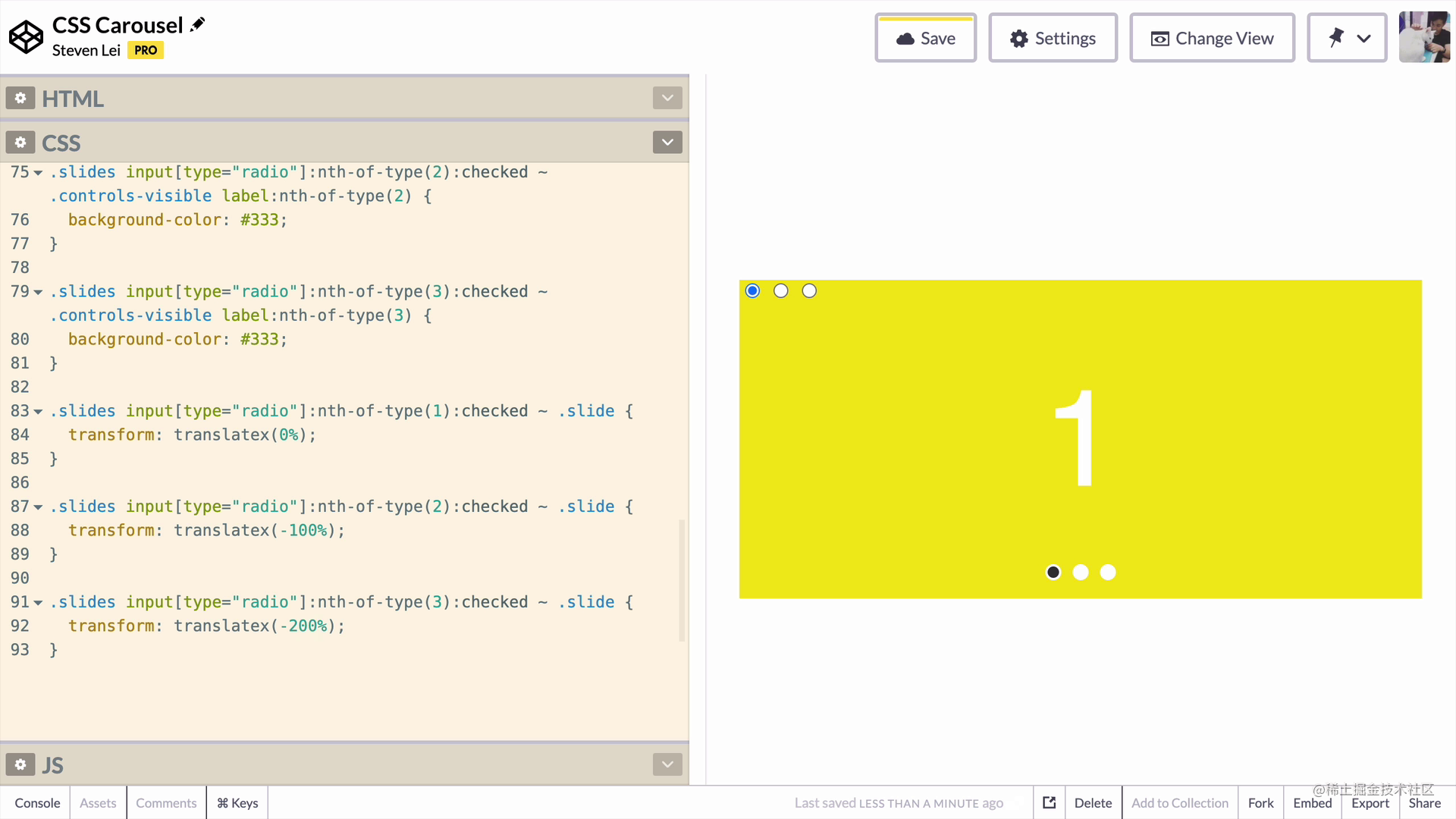 純CSS 實現輪播圖_CodingStartup起碼課- MdEditor