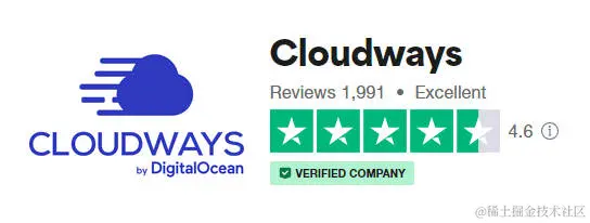 Trustpilot上Cloudways评分