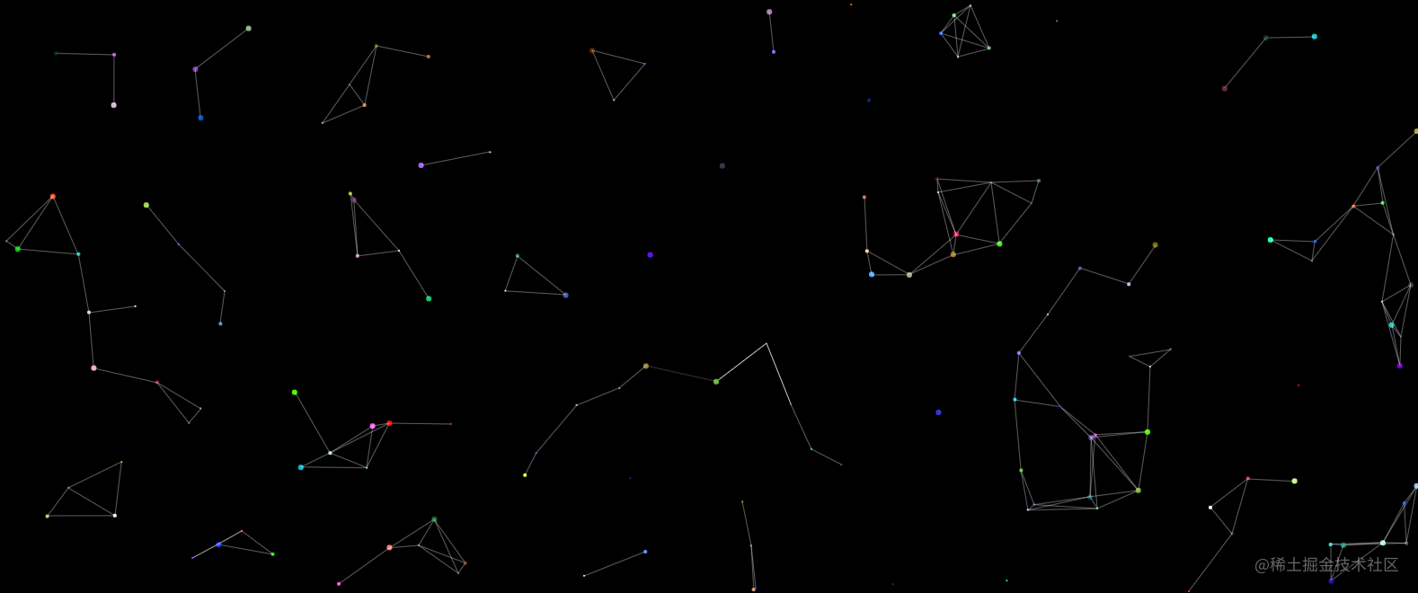 Javascript 星空连线效果的简单实现 掘金