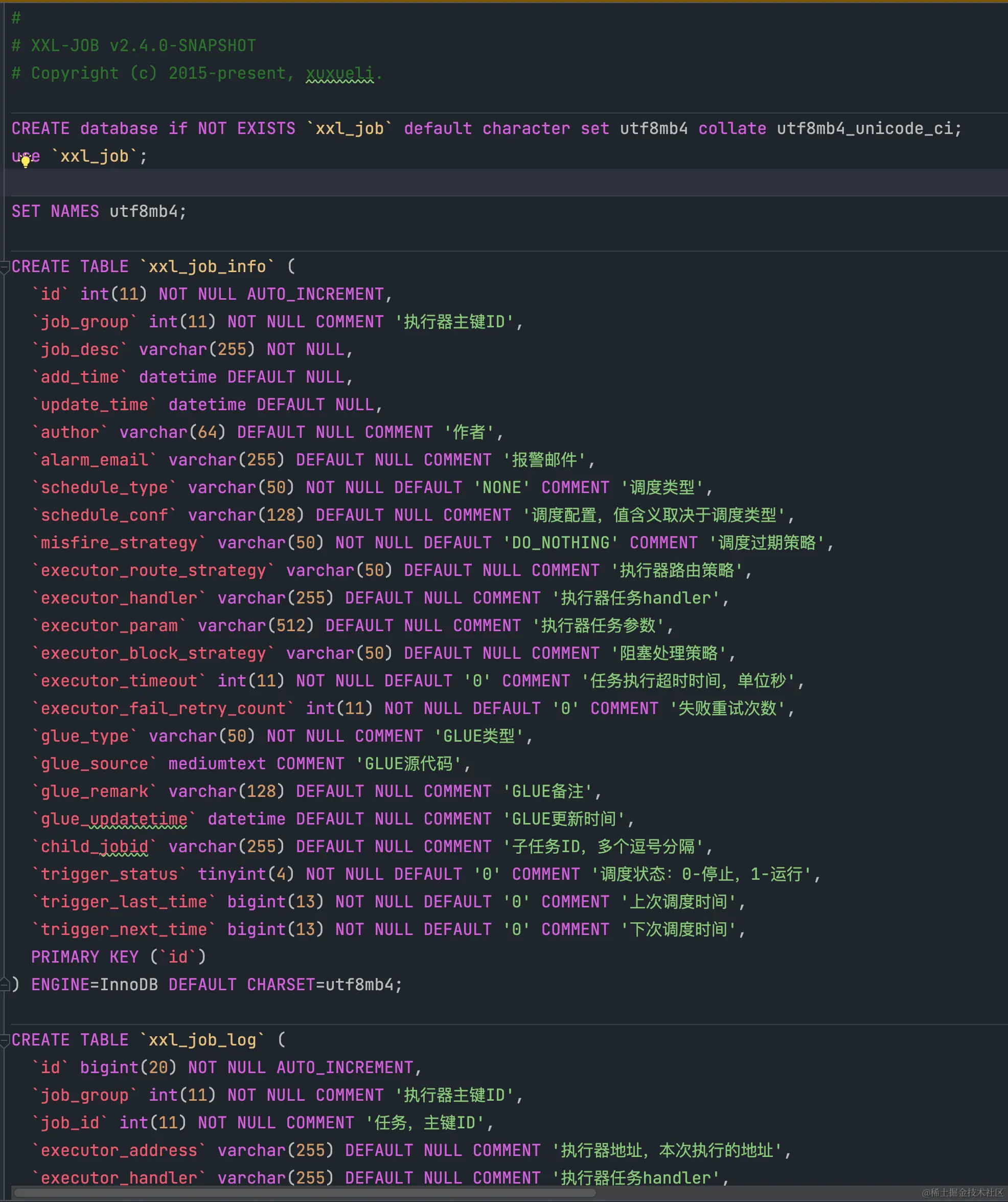 XXLJOB安装及使用教程（保姆级教程）前言 本文主要讲解分布式调度中心XXLJOB的安装及使用教程，从0到1，图文 掘金