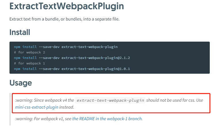 upgrade webpack4】mini-css-extract-plugin replace extract-text-webpack ...