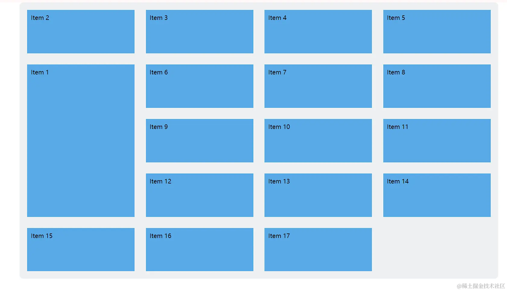 指定位置的Grid布局