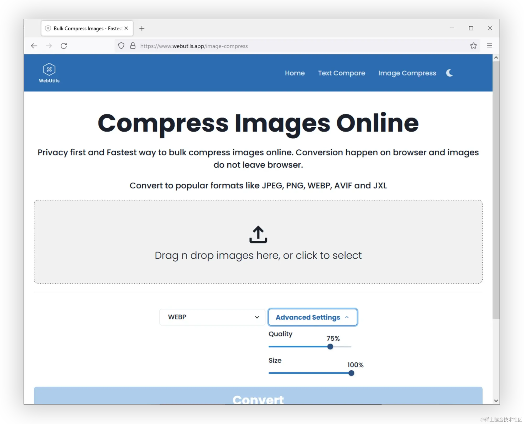 WebUtils Bulk Image Compress
