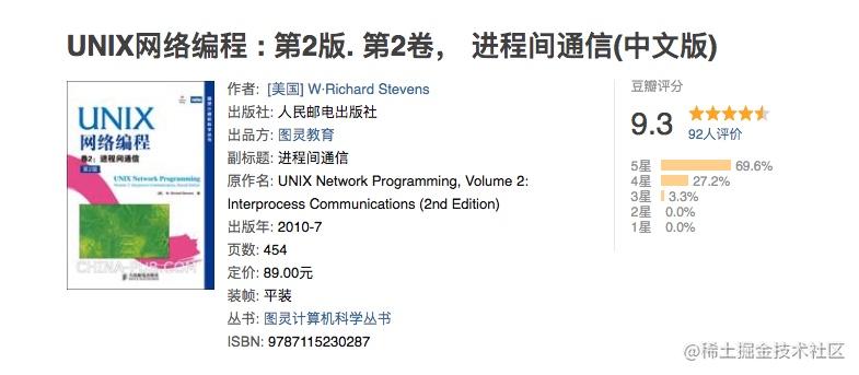 Unix网络编程-第2卷， 进程间通信(中文版)