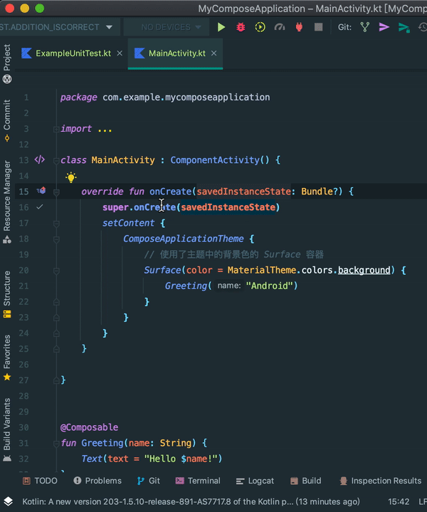 把光标移动到行尾并选中