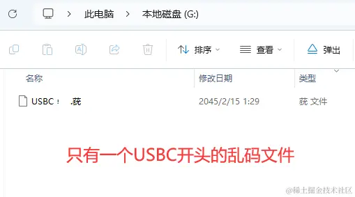 U盘出现USBC乱码文件