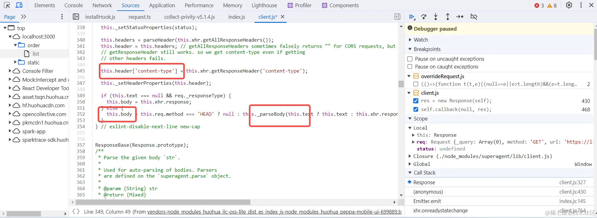 进入断点的方法内