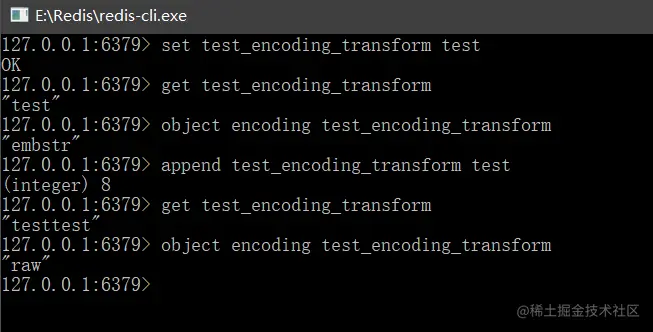 embstr编码转为raw