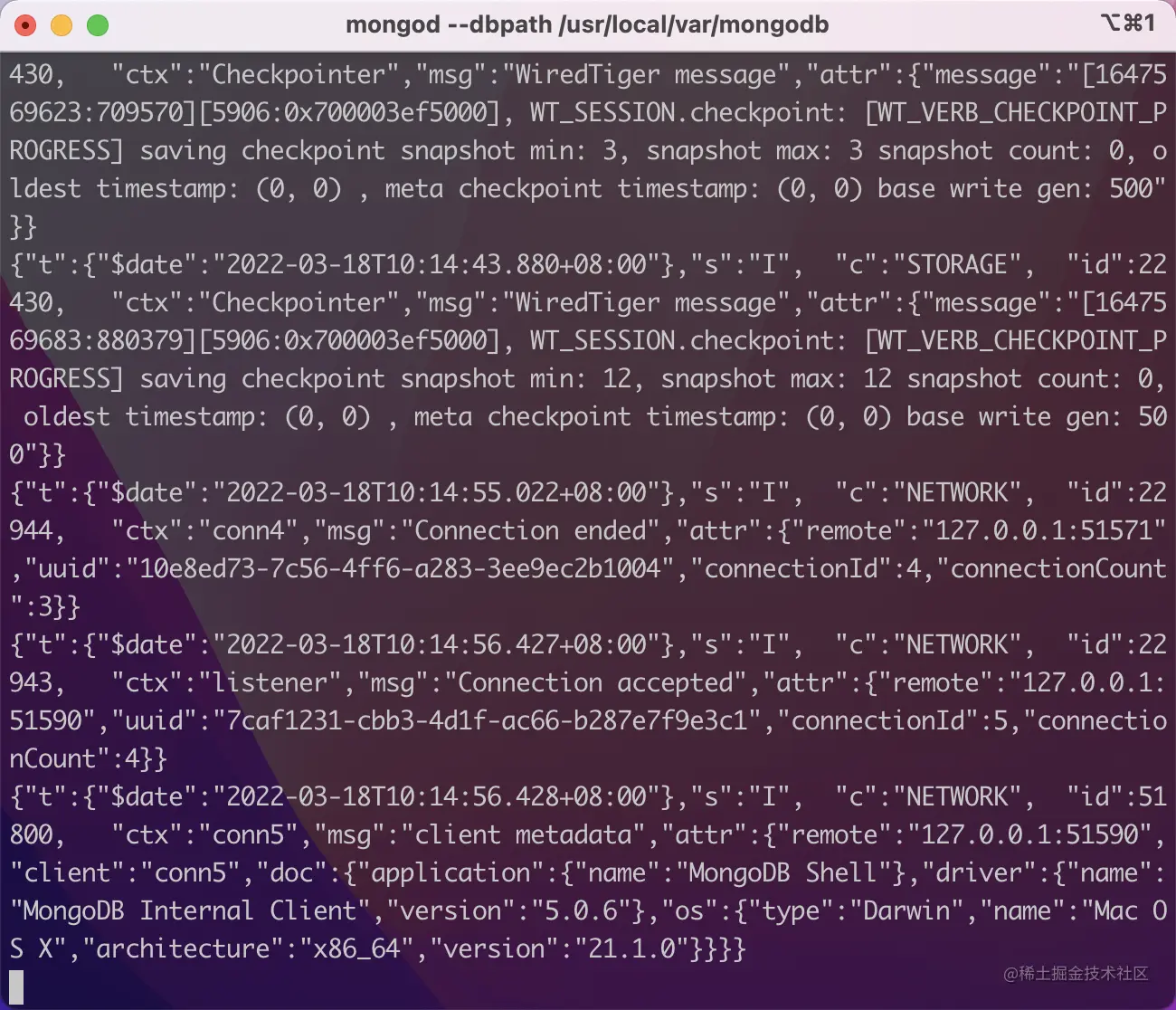 mongod --dbpath Jusrocalvarmongodb.png