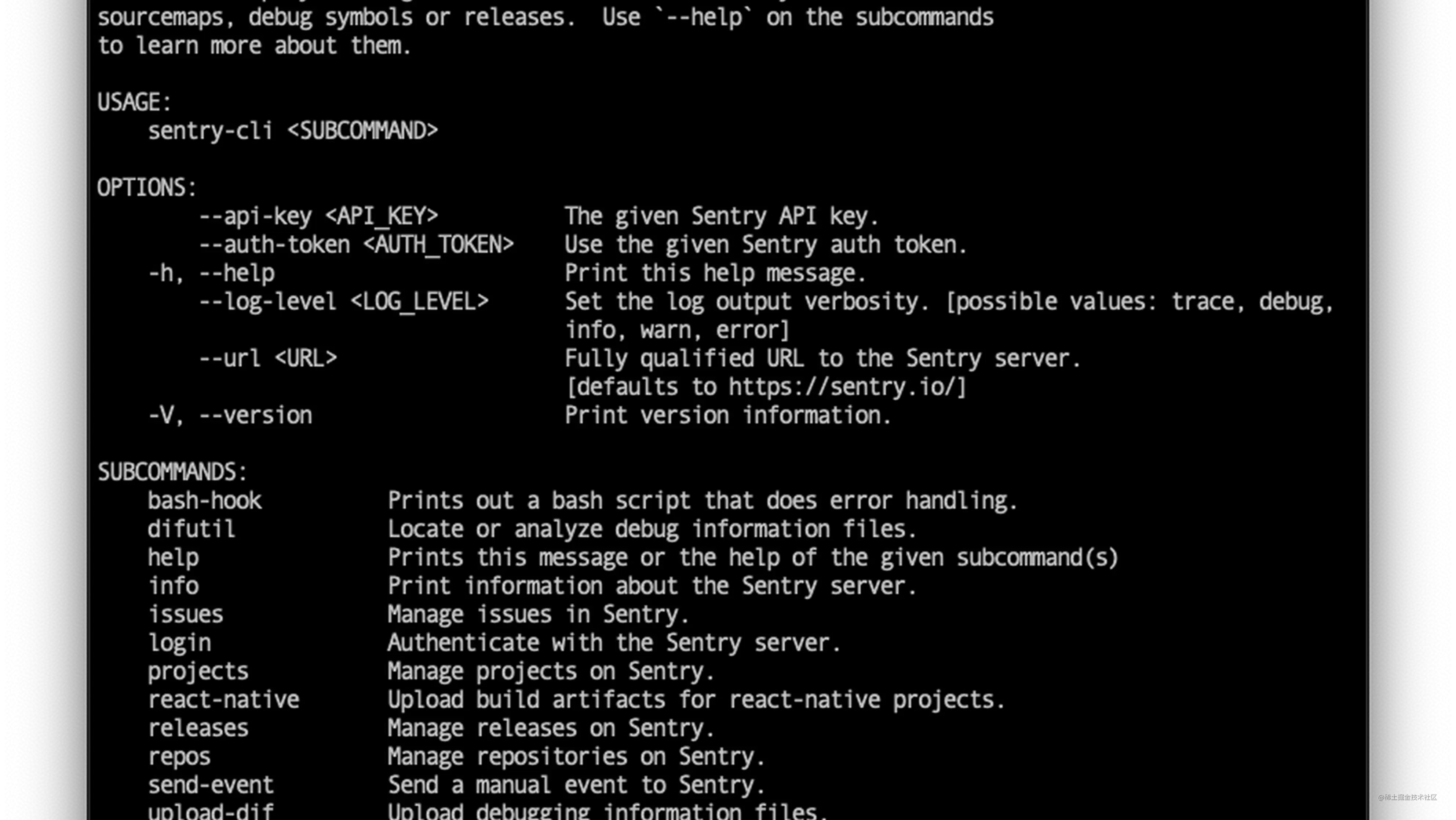 Sentry Cli 使用文档 掘金