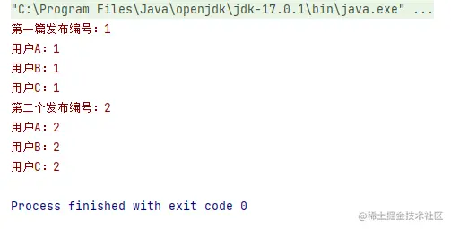 控制台输出结果