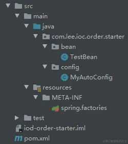 bean加载顺序示例starter工程结构图