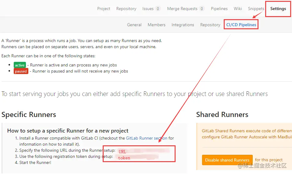 GitLab URL & Token