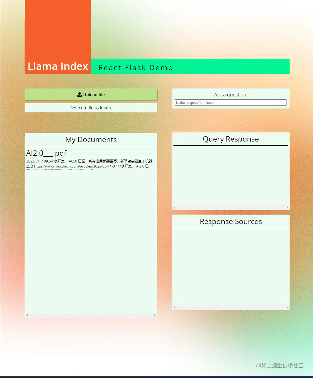  chatpdf llama index pdf ai 