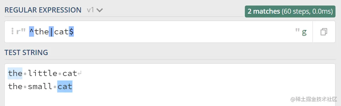 非多行匹配模式