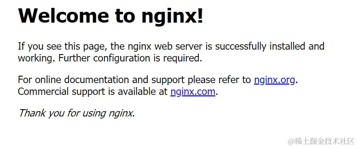 nginx欢迎页