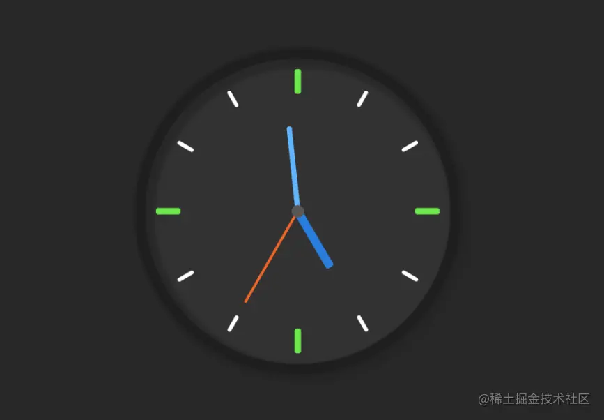 使用JS+CSS3实现一个时钟- 掘金