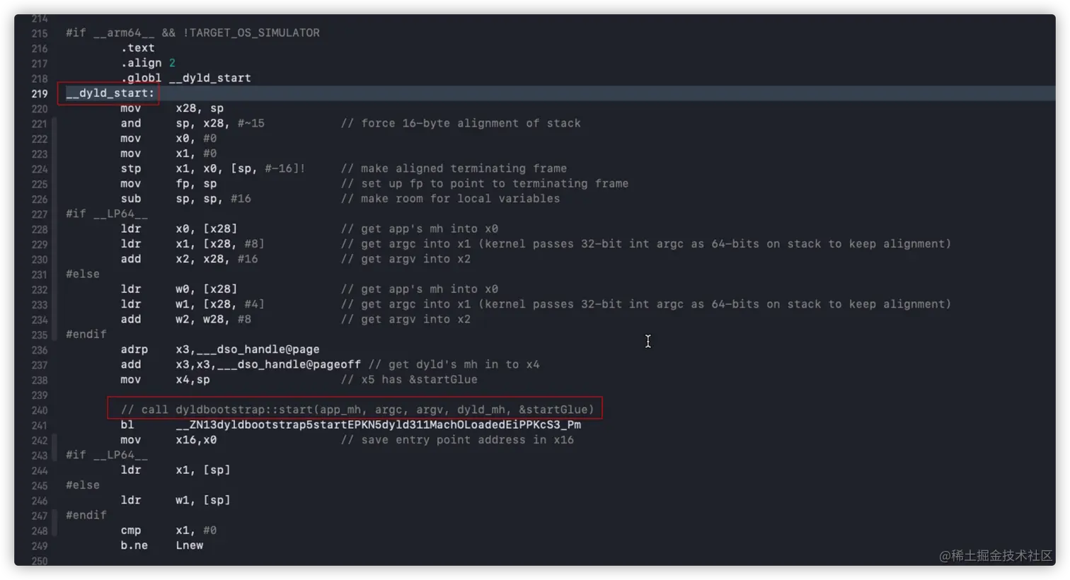 dyldbootstrap::start源码