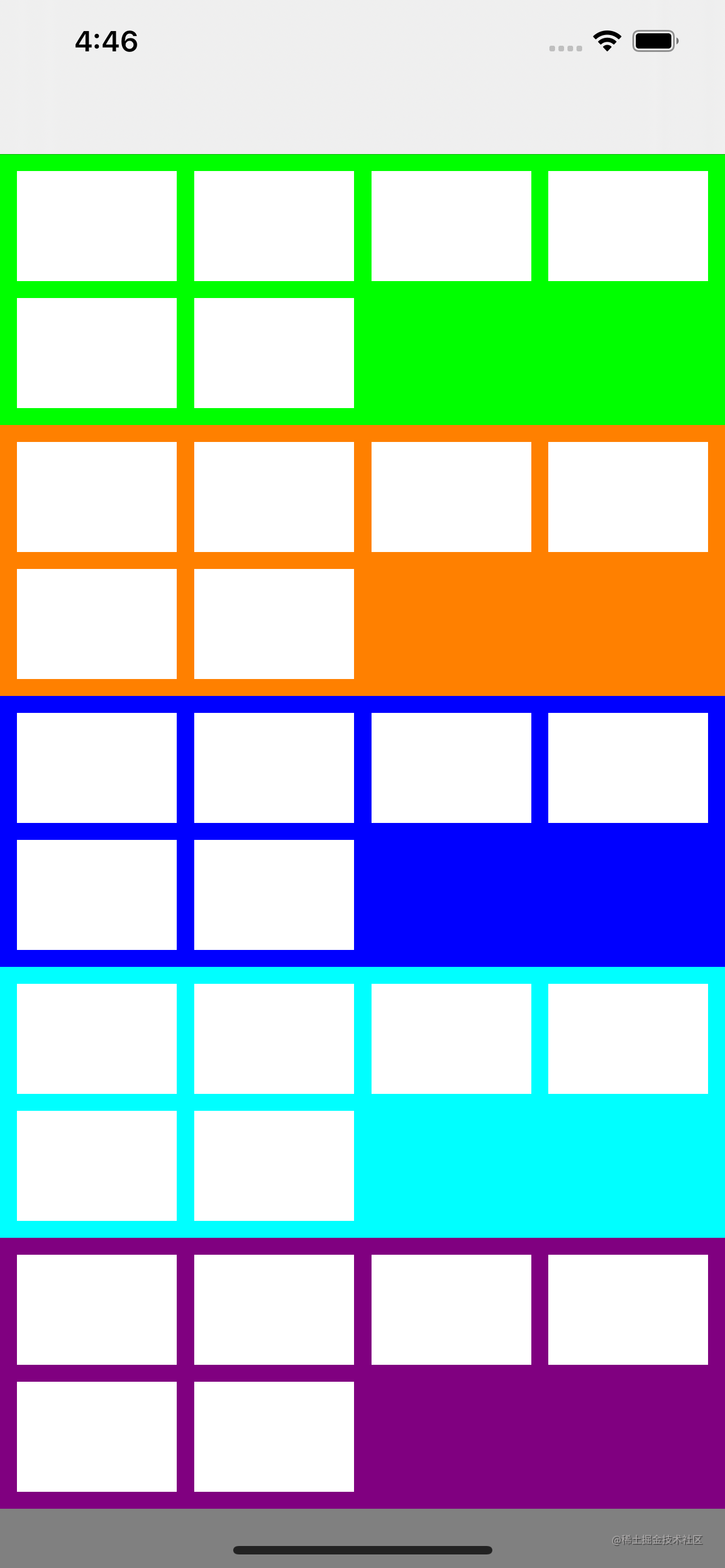 swift 给UICollectionView的section设置不同的背景颜色- 掘金