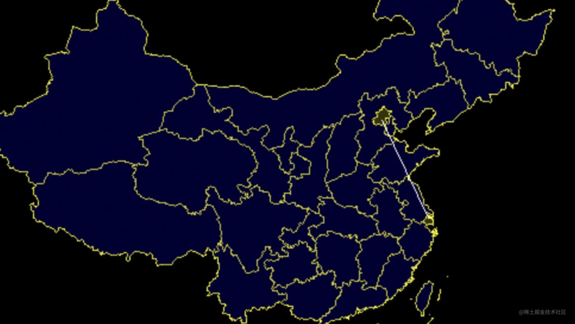 北京到上海，Three.js 旅行轨迹的可视化